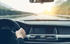 dashboard of car