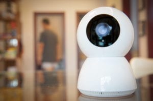 a smart home device sitting on a counter