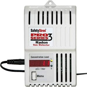 Safety Siren radon gas detector