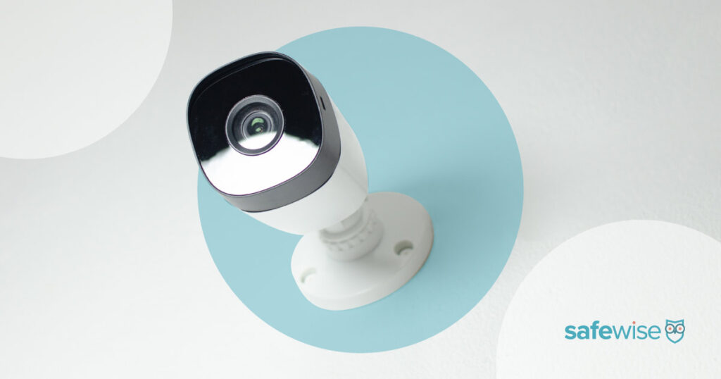 Security Camera on an illustrated backdrop