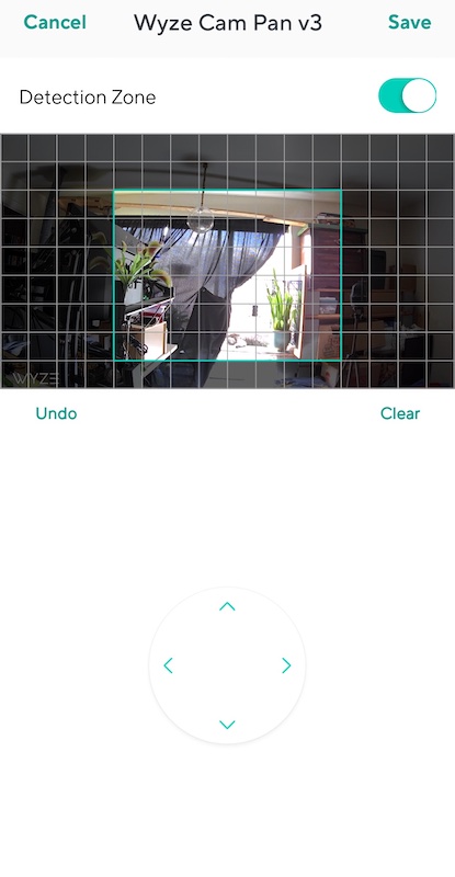 Wyze Cam Pan v3 motion zones