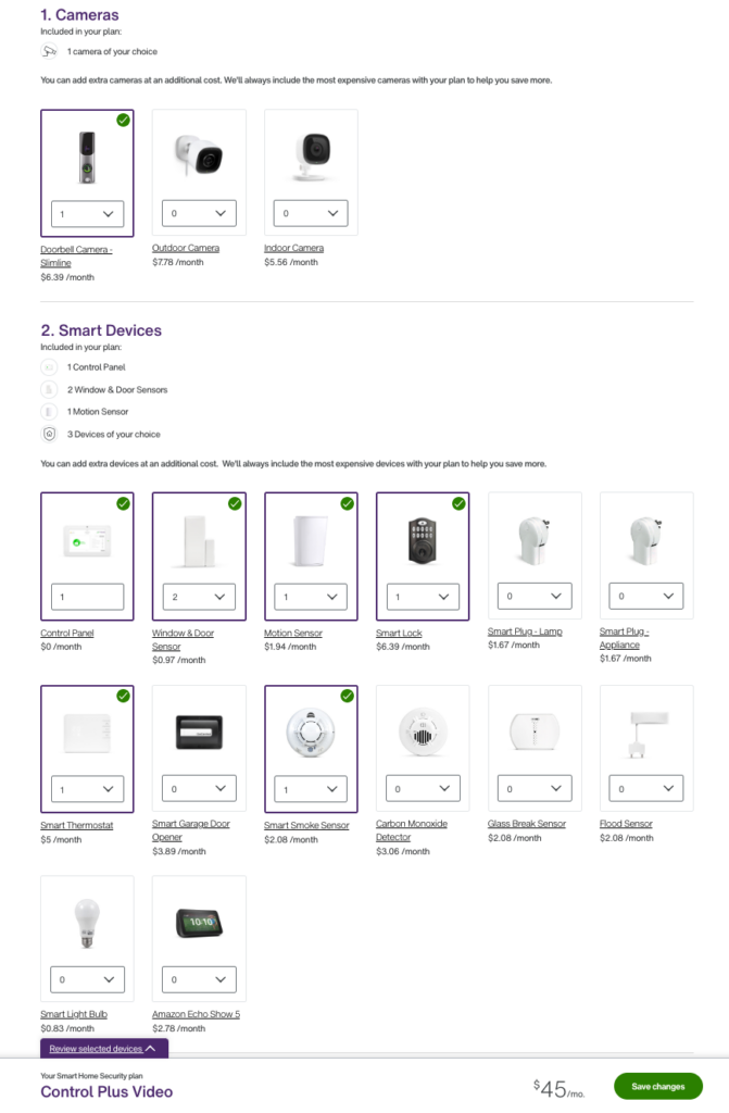 Customizing your TELUS device selection